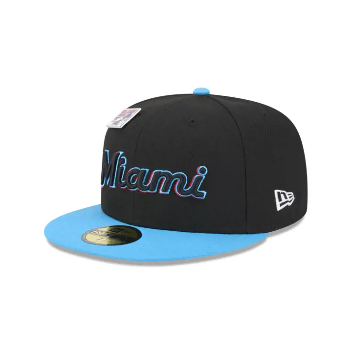 MIAMI MARLINS Casquette 59FIFTY Big League Chew Script 2024 NOIR/bleu/g