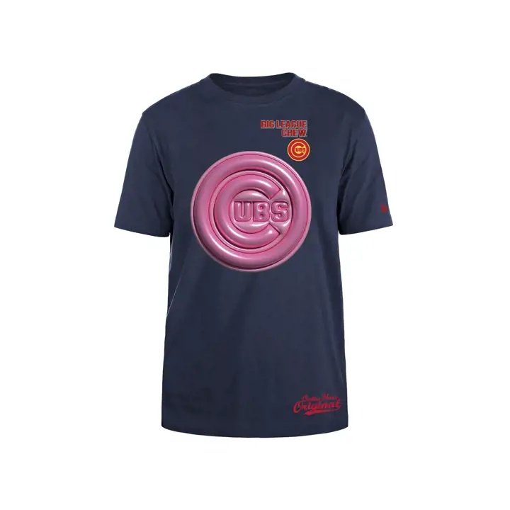 T-shirt Chicago Cubs MLB Big League Chew BubbleGum BLEU
