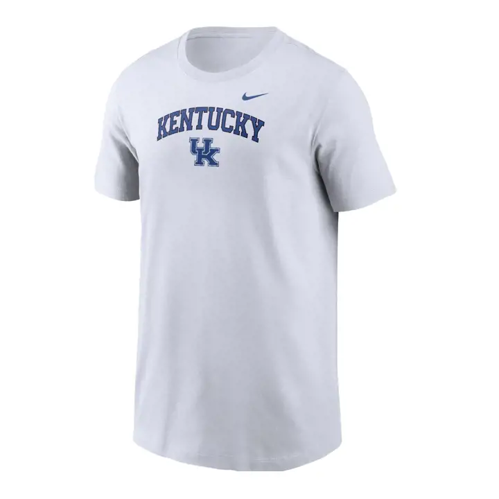 T-SHIRT EN COTON LOGO ARCH KENTUCKY WILDCATS NCAA JEUNE 24 BLANC