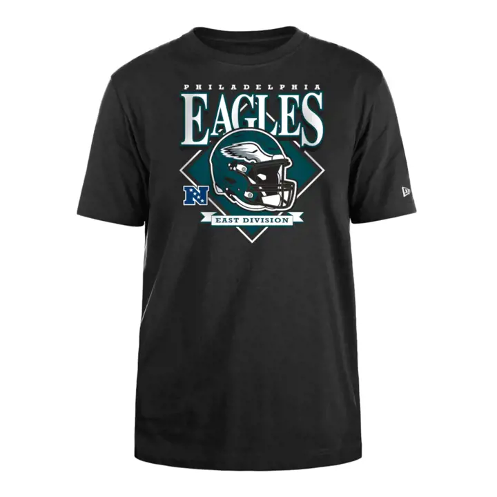 T-shirt Homme New Era Casque Graphique Philadelphia Eagles NFL Noir