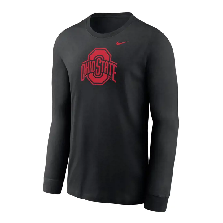 T-SHIRT MANCHES LONGUES EN COTON NCAA JEUNE OHIO STATE BUCKEYES 24 MOT NOIR