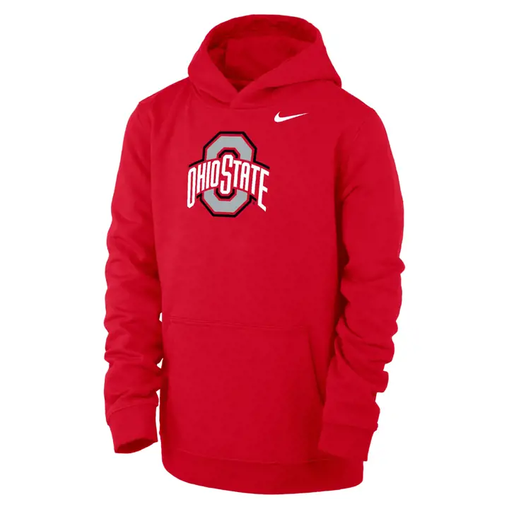SWEAT À CAPUCHE EN POLAIRE POUR JEUNE BUCKEYES DE L'OHIO STATE NCAA CLUB PO ROUGE 24