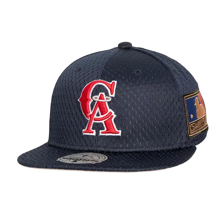 LOS ANGELES ANGELS MLB M&N CASQUETTE BP MESH HOOK FITTED MARINE/GRIS