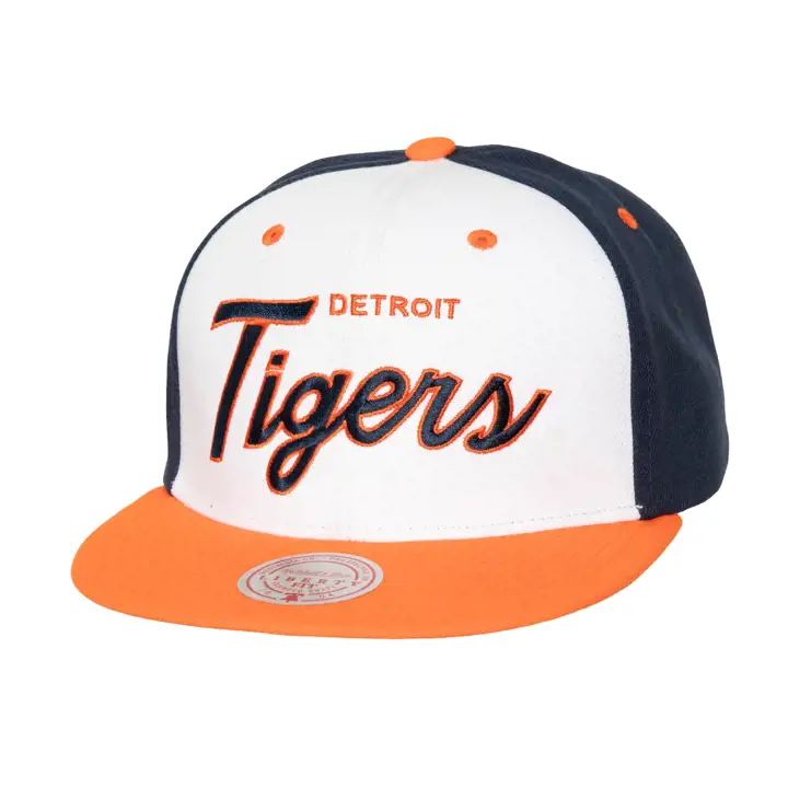 Casquette snapback DETROIT TIGERS MLB M&N BLOCK SCRIPT BLANC/MARINE/ORANGE