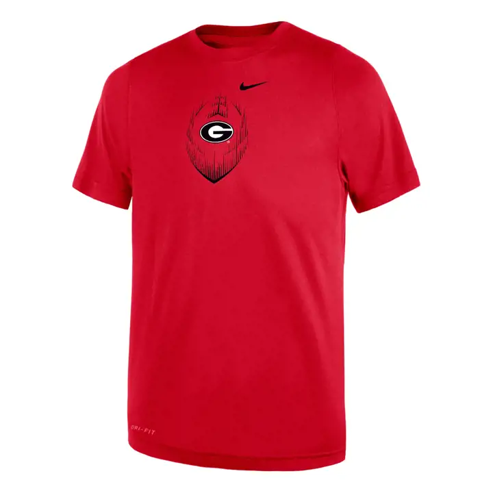 T-SHIRT DE FOOTBALL LÉGENDE ENFANT GEORGIA BULLDOGS NCAA 24 ROUGE