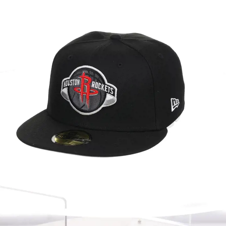 Casquette ajustée 59FIFTY BLK/BLK/GRY des Houston Rockets NBA FO