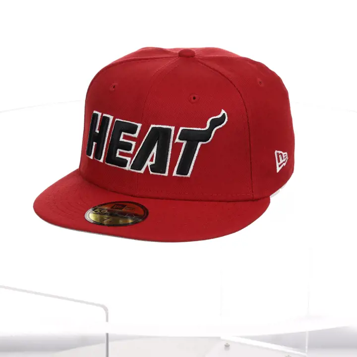 Miami Heat NBA FO Basic Wordmark 59FIFTY ROUGE/ROUGE/GRI