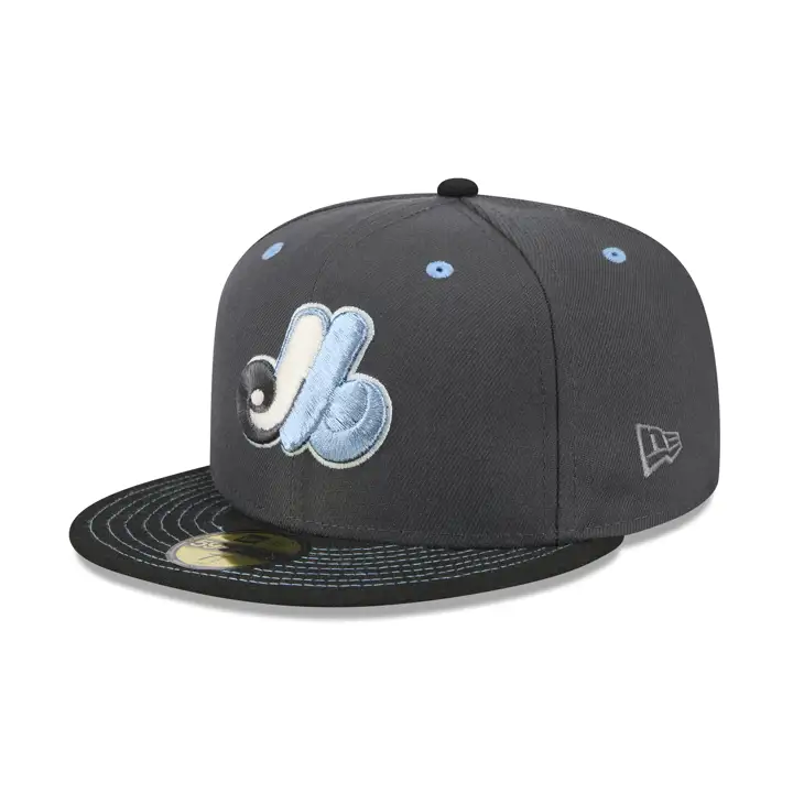 Casquette 59FIFTY MLB Black Ice 2.0 Expos de Montréal GRI/NOI/GRI