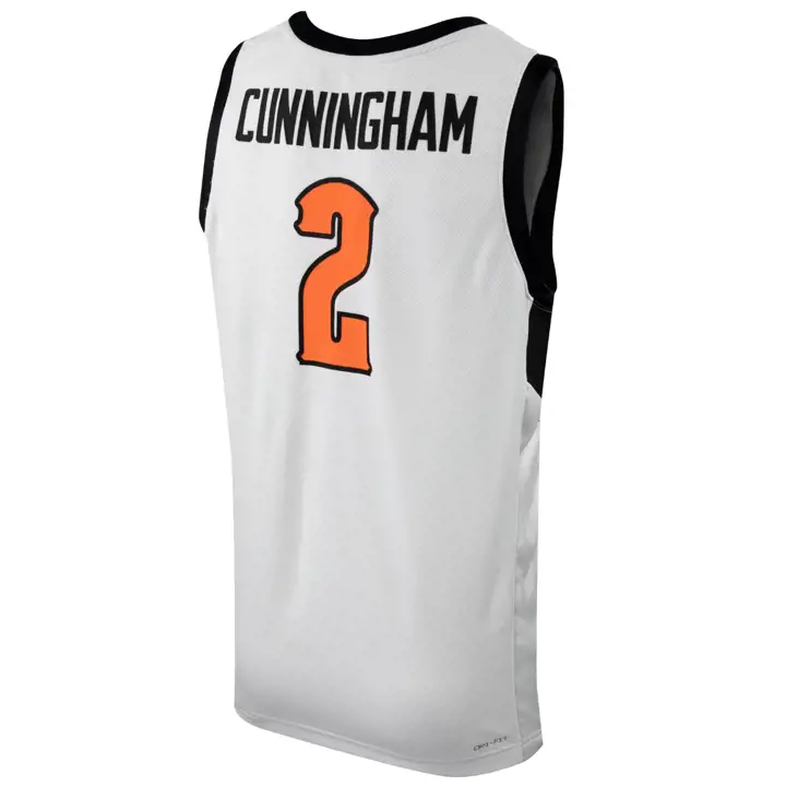 Maillot Replica Joueur NCAA Cowboys d'OkState Cunningham BLANC