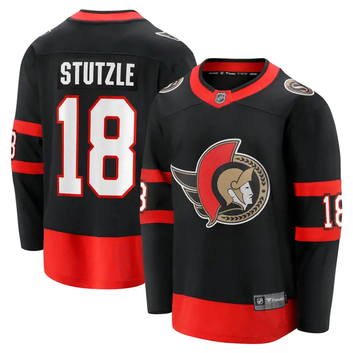 Maillot de joueur NHL Breakaway des Sénateurs d'Ottawa Tim Stutzle NOIR