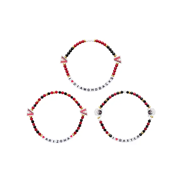 Arizona Diamondbacks Bracelet d'amitié 3 pièces - Femme Assortiment