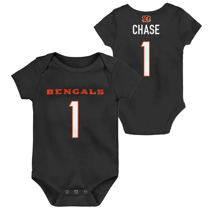 Grenouillère pour bébé NFL des Bengals de Cincinnati N&N Chase BLK
