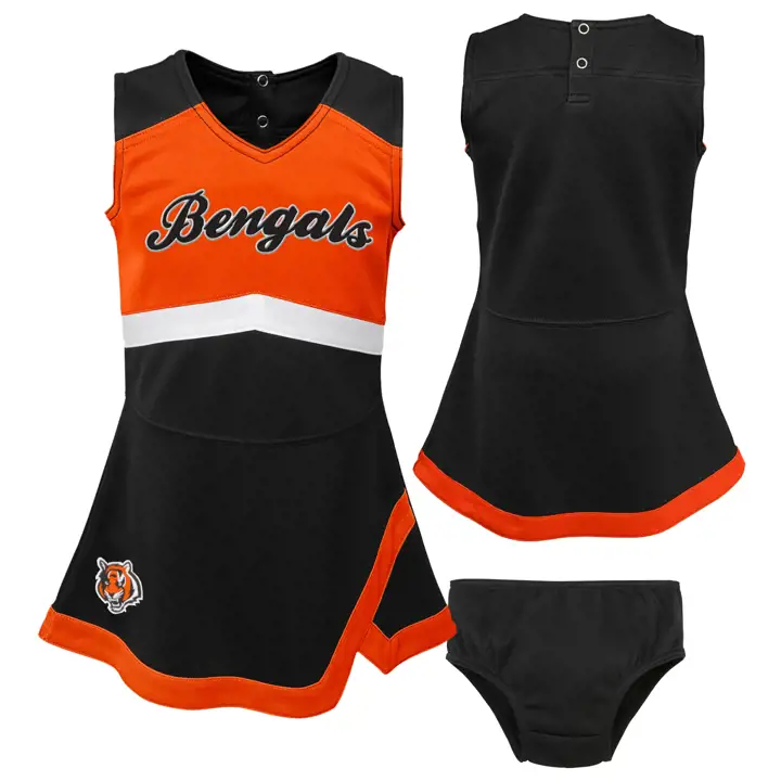Ensemble de cheerleading NFL pour bébé Cincinnati Bengals (noir)