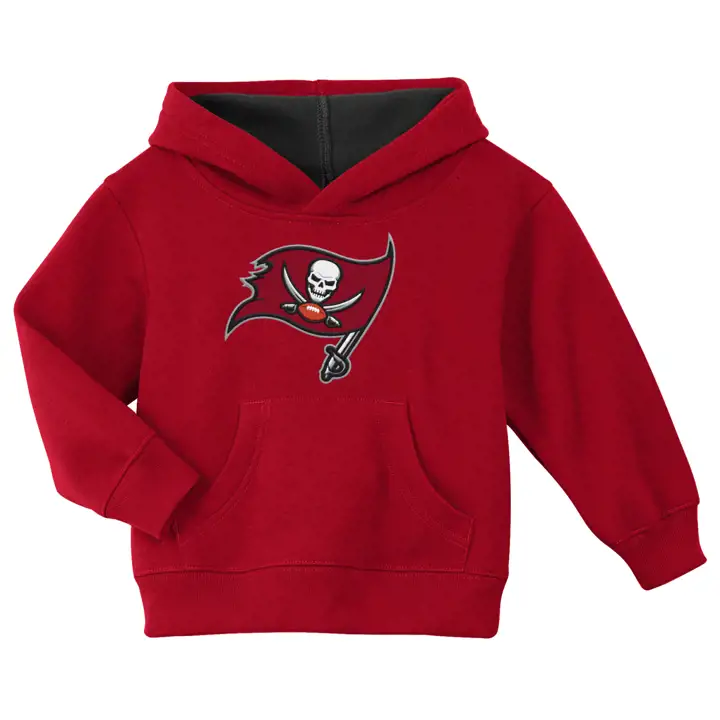 Chandail à capuchon à logo principal rouge des Buccaneers de la NFL pour bambins