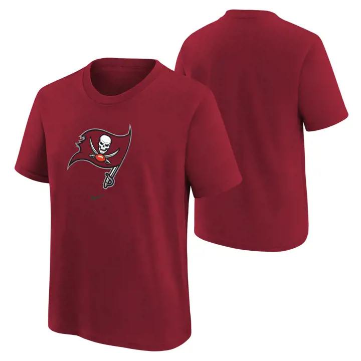 T-shirt Enfant NFL Buccaneers Rouge à Logo Primaire