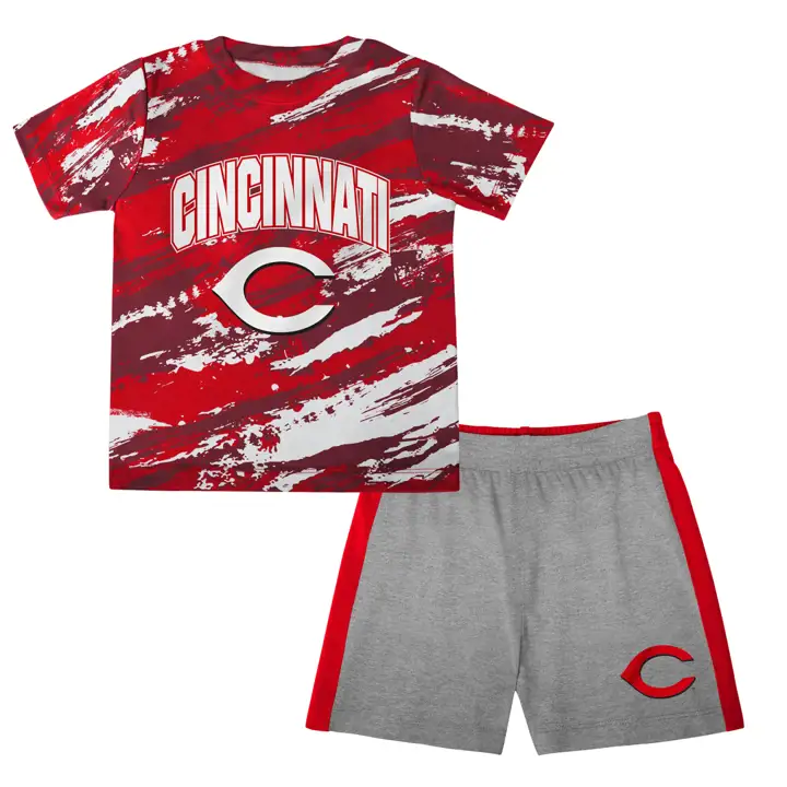 Ensemble de baseball Cincinnati Reds MLB Kids Stealing Homebase Rouge