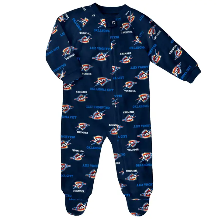 Barboteuse style baseball marine pour nouveau-né NBA Oklahoma City Thunder