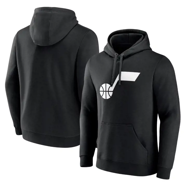 Sweat à capuche Utah Jazz NBA Halpert avec logo principal, noir