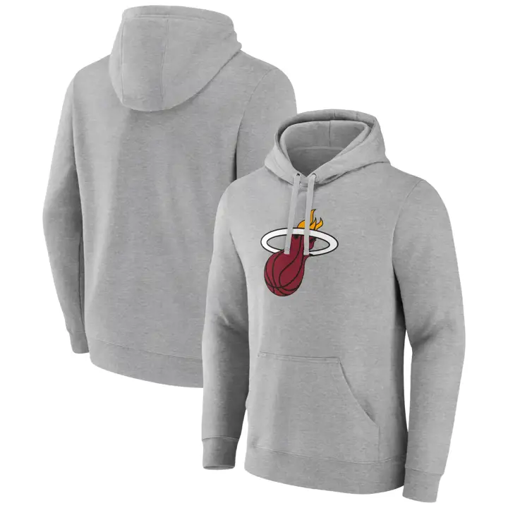 Sweat à capuche Miami Heat NBA Halpert Logo Principal GRIS