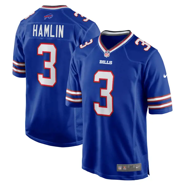 Maillot de match NFL Buffalo Bills Damar Hamlin #3 rbl