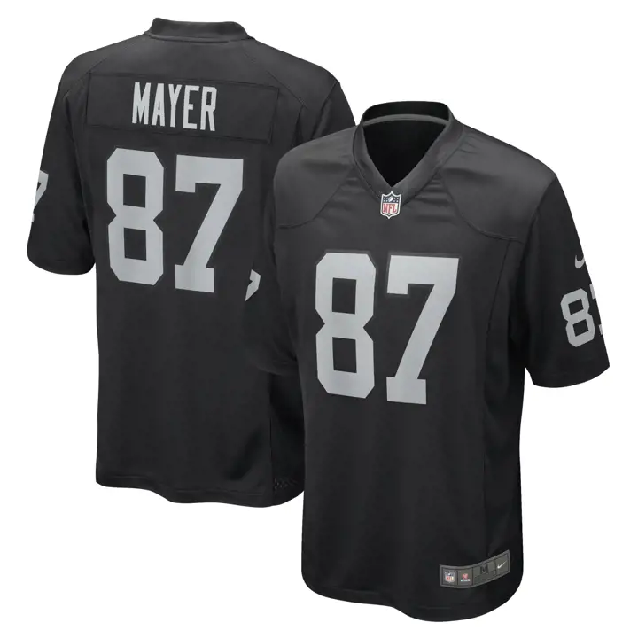 Maillot de match NFL Las Vegas Raiders Michael Mayer #87 noir