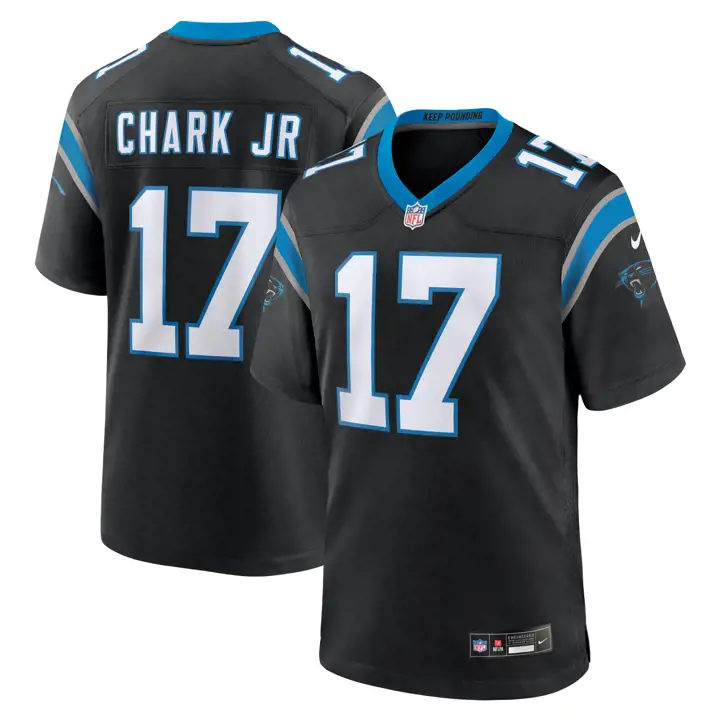 Maillot de match NFL Carolina Panthers DJ Chark Jr #17 noir