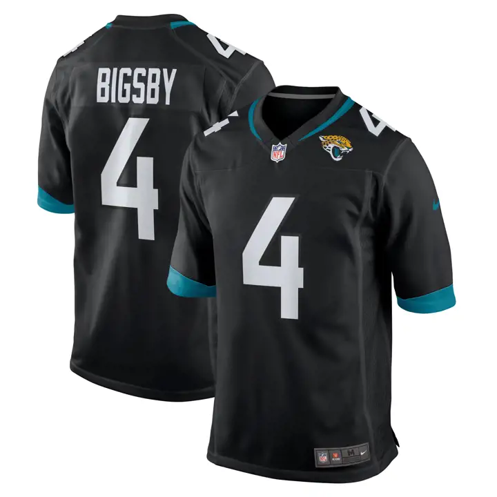 Maillot de match NFL Jacksonville Jaguars Tank Bigsby #4 sarcelle