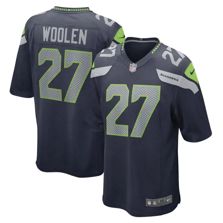 Maillot de match NFL Seattle Seahawks Riq Woolen marine