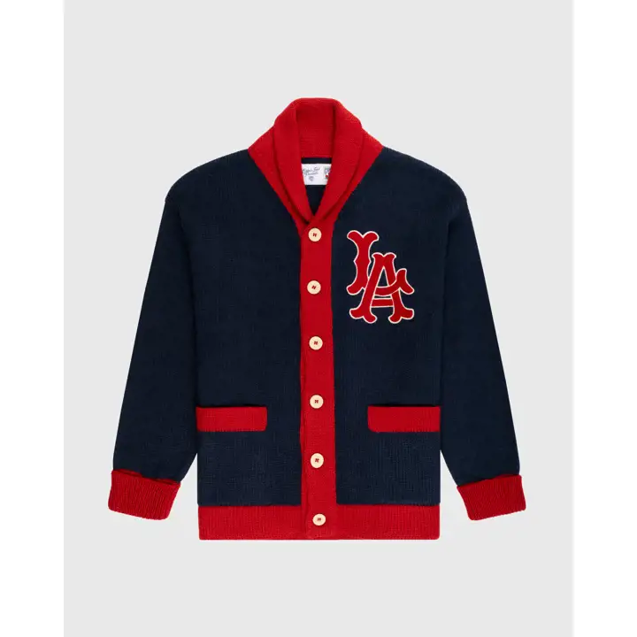 LA ANGELS EFF MLB Pull Col Châle Marine/ROUGE