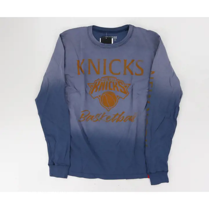 T-shirt à manches longues New York Knicks NBA Sundrenched Mohave BLEU MARINE