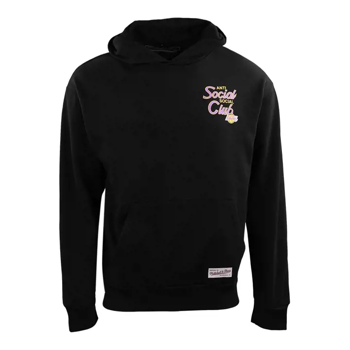 Sweat à capuche script d'entraîneur NBA Los Angeles Lakers noir