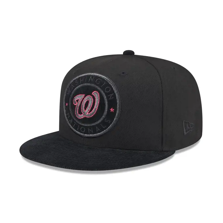 CASQUETTE 59FIFTY MLB BLACKOUT POP À CORDES WASHINGTON NATIONALS BLK