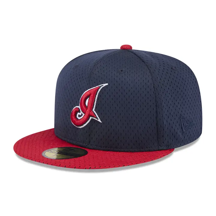 CLEVELAND INDIANS MLB TC BP Mesh 59FIFTY NAVY/RED INAUGURAL