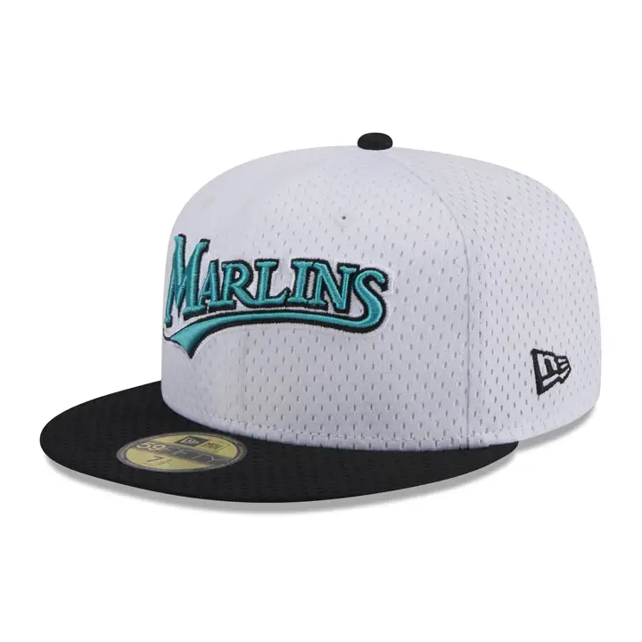 CASQUETTE 59FIFTY MLB Miami Marlins BP Blanche Maille WHT/BLK WS 2003