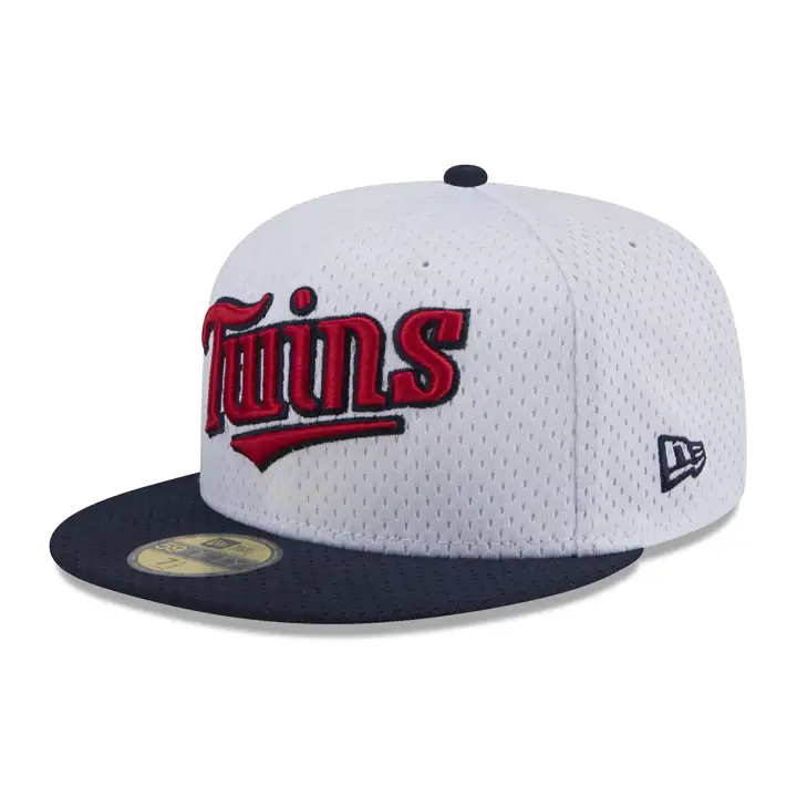 MINNESOTA TWINS MLB WHITE BP Mesh 59FIFTY BLC/MARINE 40E ANN.