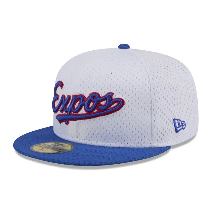 MONTREAL EXPOS MLB WHITE BP Mesh 59FIFTY BLA/BLEU 25E ANN