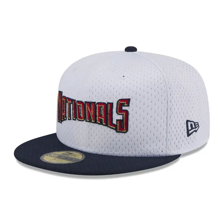 NATIONALS MLB WHITE BP Maille 59FIFTY BLC/MARINE SAISON INAUGURA