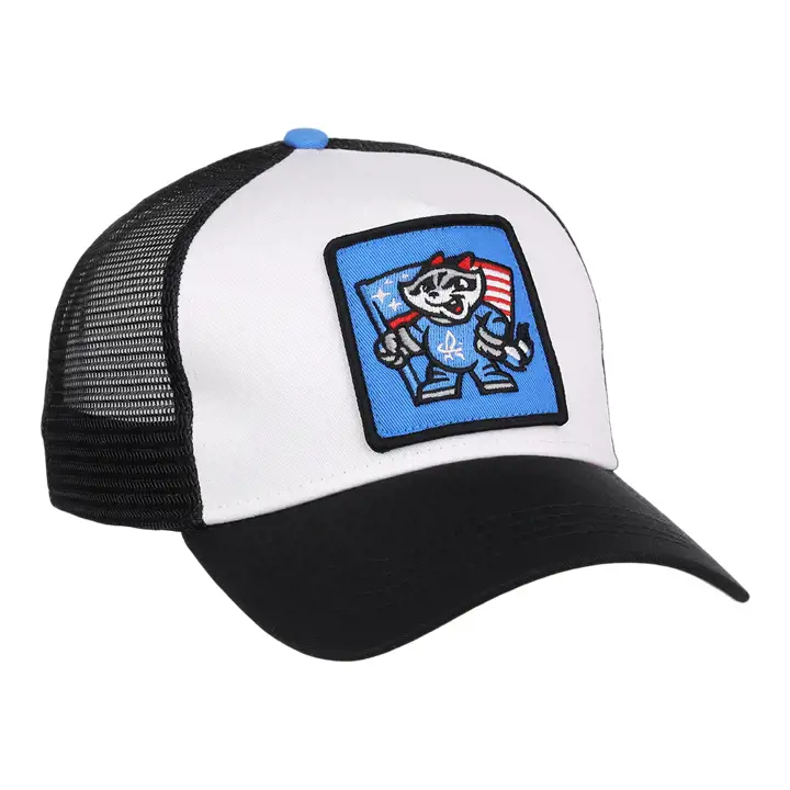 Rocket City Trash Pandas EFF Casquette de camionneur MiLB BLANC/NOIR