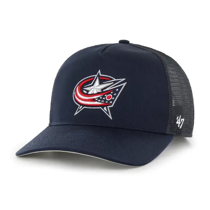 COLUMBUS BLUE JACKETS LNH Casquette filet Sure Shot 47 Hitch BLEU MARINE Actu