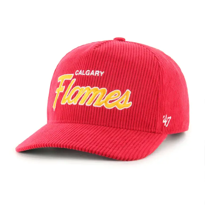 CALGARY FLAMES LNH Casquette corduroy 47 Hitch ROUGE