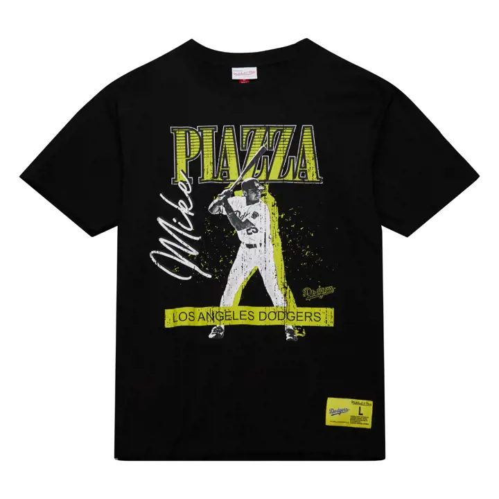 T-shirt Los Angeles Dodgers MLB Neon Pop Player Mike Piazza noir/