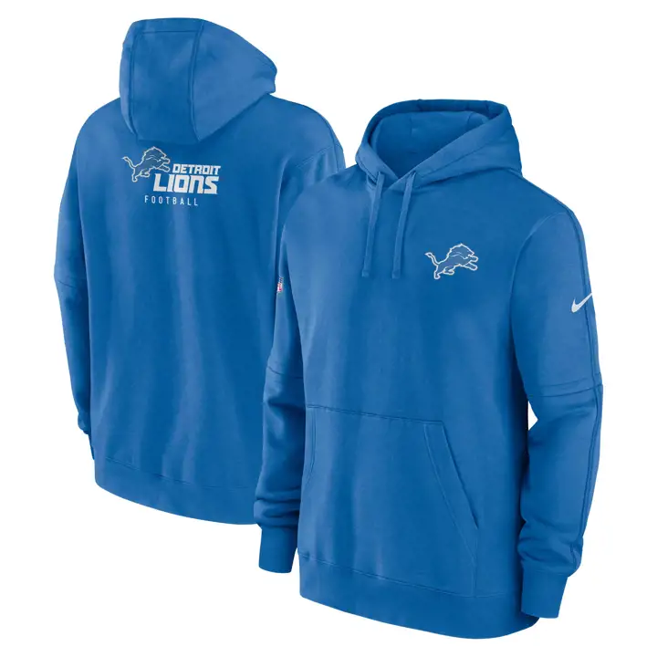 Sweat à capuche Nike NFL Detroit Lions Club Fleece, bleu