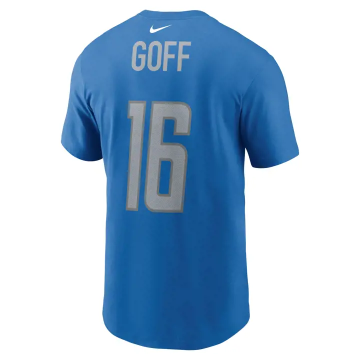 T-shirt Nike Joueur Detroit Lions Homme 005J Goff Bleu