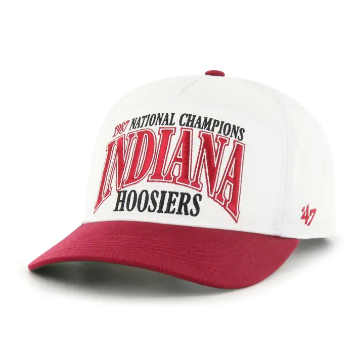 INDIANA HOOSIERS NCAA Arch Champs 47 Hitch BLANC 1987