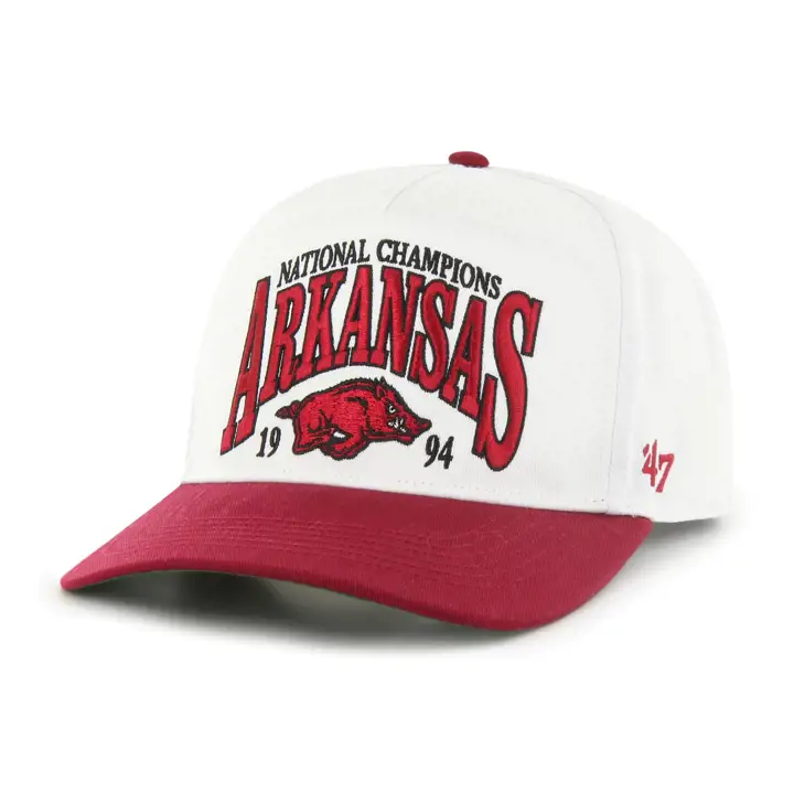 ARKANSAS RAZORBACKS NCAA Arch Champs 47 Hitch BLANC 1994