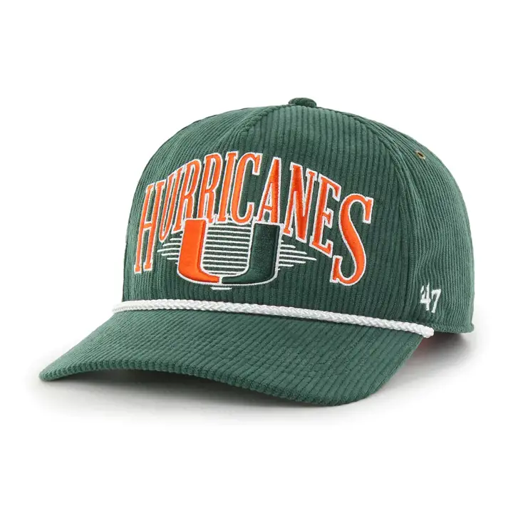MIAMI HURRICANES NCAA OLD TIMER 47 HITCH RF DKGRN