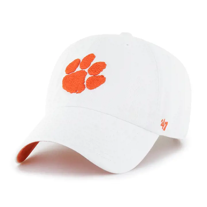CASQUETTE AJUSTABLE BLANCHE '47 CLEAN UP' NCAA CLEMSON TIGERS