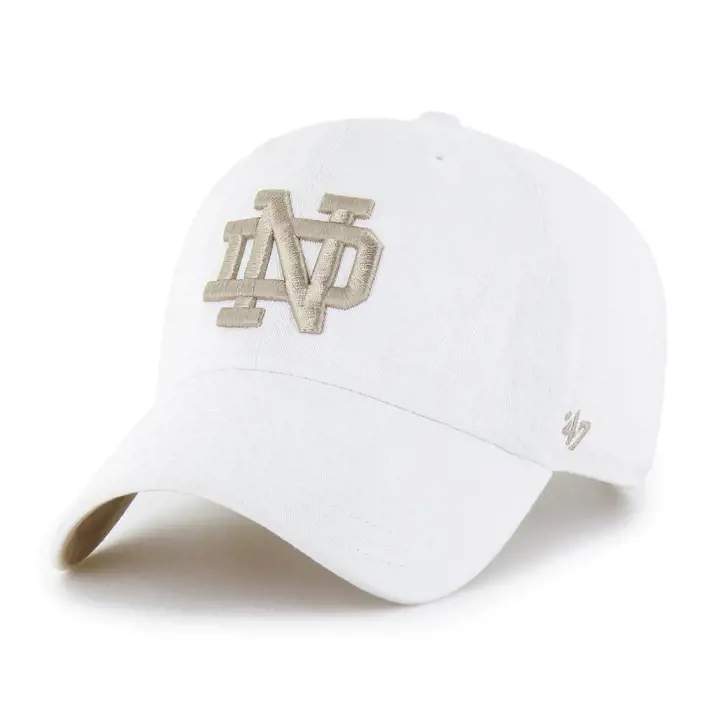 NOTRE DAME FIGHTING IRISH NCAA WHITE NOISE 47 CLEAN UP WHT
