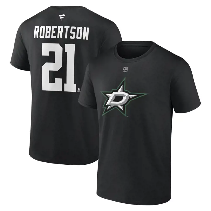 T-Shirt authentique LNH Dallas Stars Stack N&N Robertson BLK