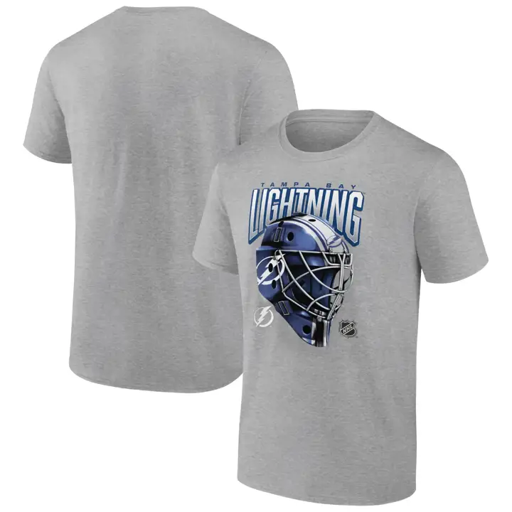 T-shirt masque de gardien de but rétro LNH Tampa Bay Lightning GRY